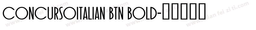 ConcursoItalian BTN Bold字体转换